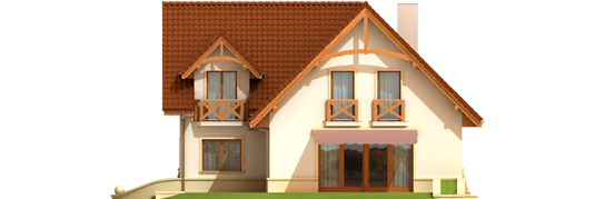 Hely - Projekt domu Helka - elewacja tylna