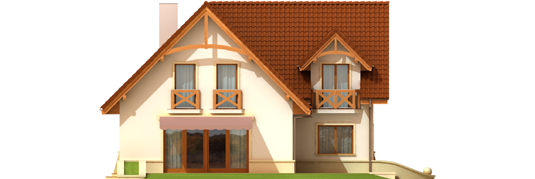 Hely - Projekt domu Helka - elewacja tylna