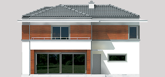 Tom G1 - Projekt domu Tom G1 - elewacja tylna