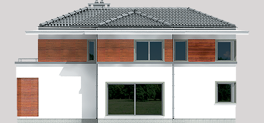 Tom G1 - Projekt domu Tom G1 - elewacja lewa