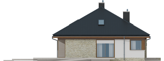 Flow II - Projekt domu Flo II - elewacja prawa