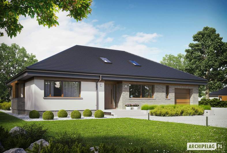 Projekt domu Gabriel II G1 ENERGO - wizualizacja frontowa