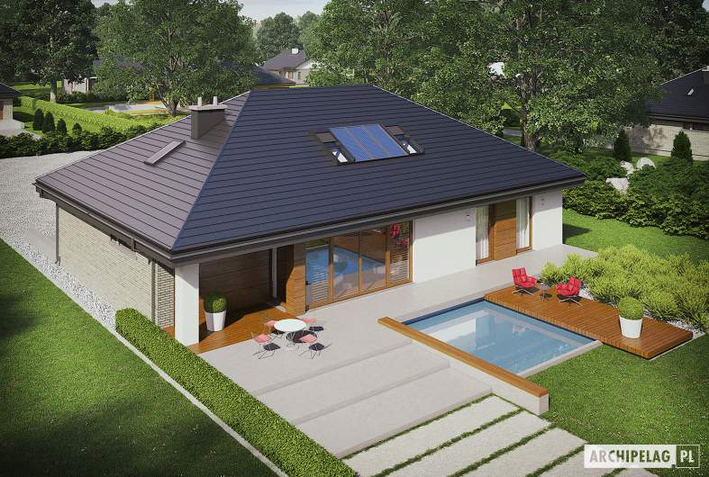 Projekt domu Gabriel II G1 ENERGO - widok z góry