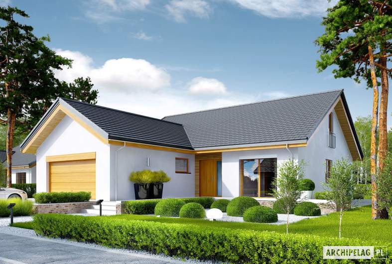 Projekt domu Simon G2 ENERGO PLUS - wizualizacja frontowa