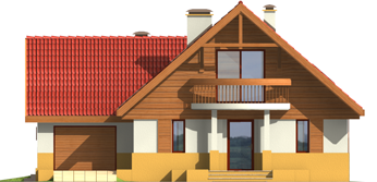 Adamina G1 - Projekt domu Adamina G1 - elewacja frontowa