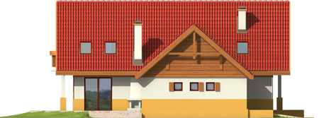 Adamina G1 - Projekt domu Adamina G1 - elewacja tylna