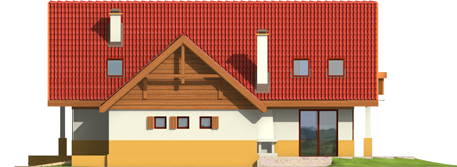 Adamina G1 - Projekt domu Adamina G1 - elewacja tylna