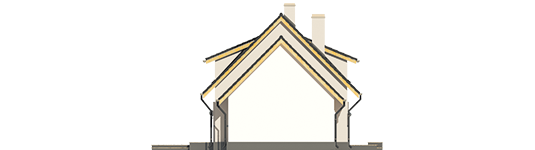 Caline G1 - Projekty domów ARCHIPELAG - Calineczka G1 - elewacja lewa