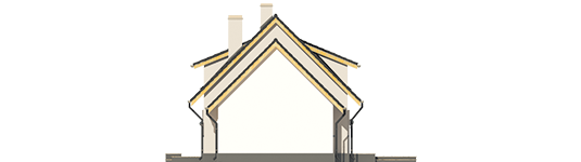 Caline G1 - Projekty domów ARCHIPELAG - Calineczka G1 - elewacja lewa