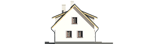 Caline G1 - Projekty domów ARCHIPELAG - Calineczka G1 - elewacja prawa