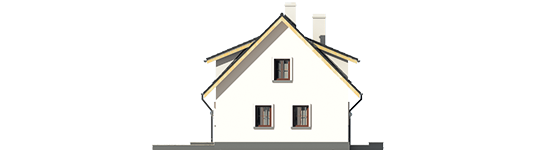 Caline G1 - Projekty domów ARCHIPELAG - Calineczka G1 - elewacja prawa