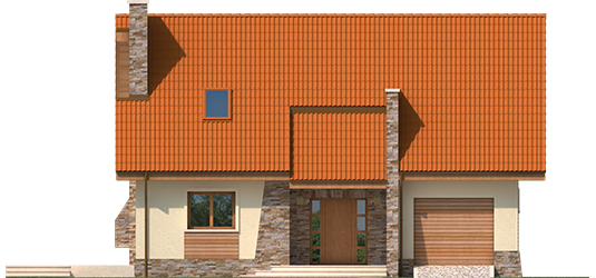 Bassy G1 - Projekt domu Basia G1 - elewacja frontowa