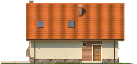 Bassy G1 - Projekt domu Basia G1 - elewacja tylna