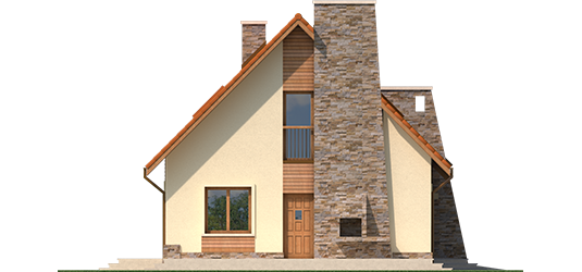 Bassy G1 - Projekt domu Basia G1 - elewacja lewa