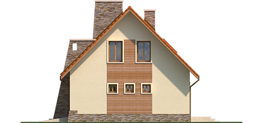 Bassy G1 - Projekt domu Basia G1 - elewacja prawa