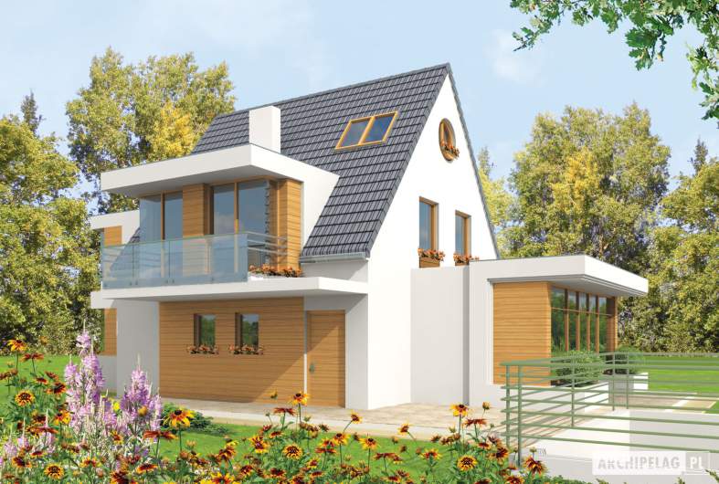 Projekt domu Damian G2 - wizualizacja frontowa