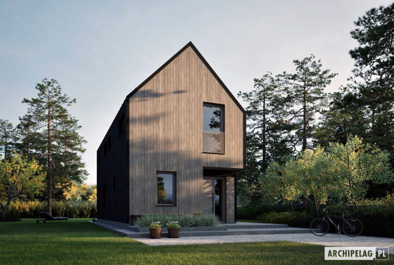 Projekt domu Moniczka IV (wersja B) ENERGO PLUS - wizualizacja frontowa