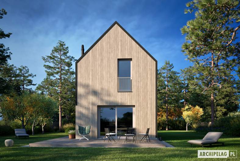 Projekt domu Moniczka IV (wersja B) ENERGO PLUS - wizualizacja ogrodowa
