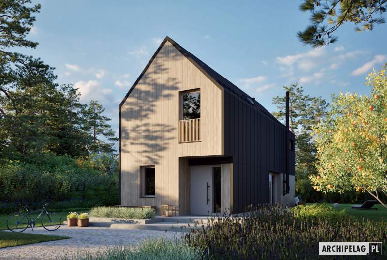 Projekt domu Moniczka IV (wersja B) ENERGO PLUS - wizualizacja frontowa