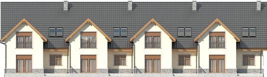 Samba G1 - Projekty domów ARCHIPELAG - Samba G1 - elewacja tylna