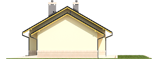 Erin II G1 - Projekt domu Erin II G1 ENERGO PLUS - elewacja prawa
