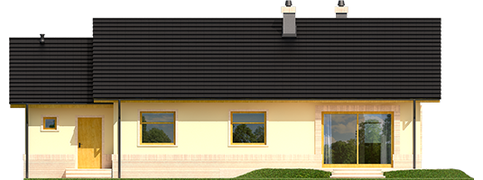 Erin II G1 - Projekt domu Erin II G1 ENERGO PLUS - elewacja tylna