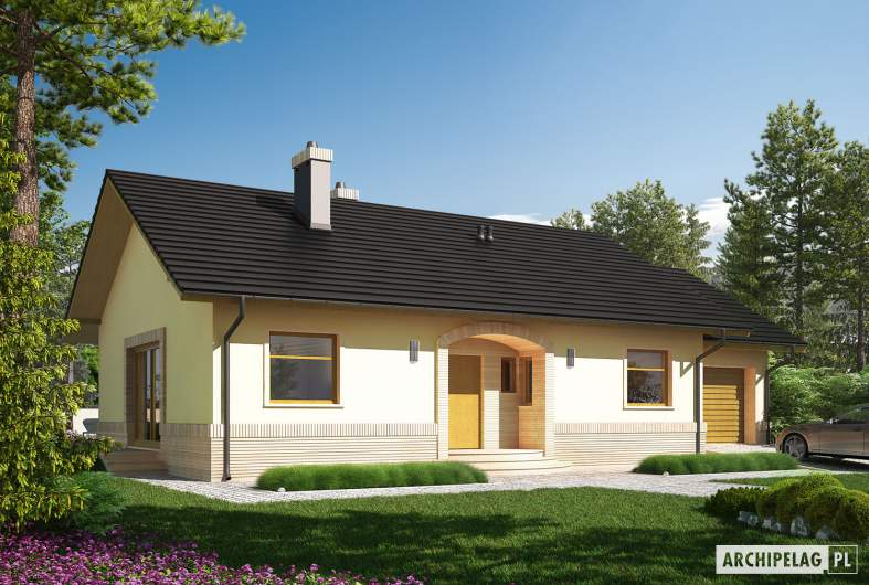 Projekt domu Erin II G1 ENERGO PLUS - wizualizacja frontowa