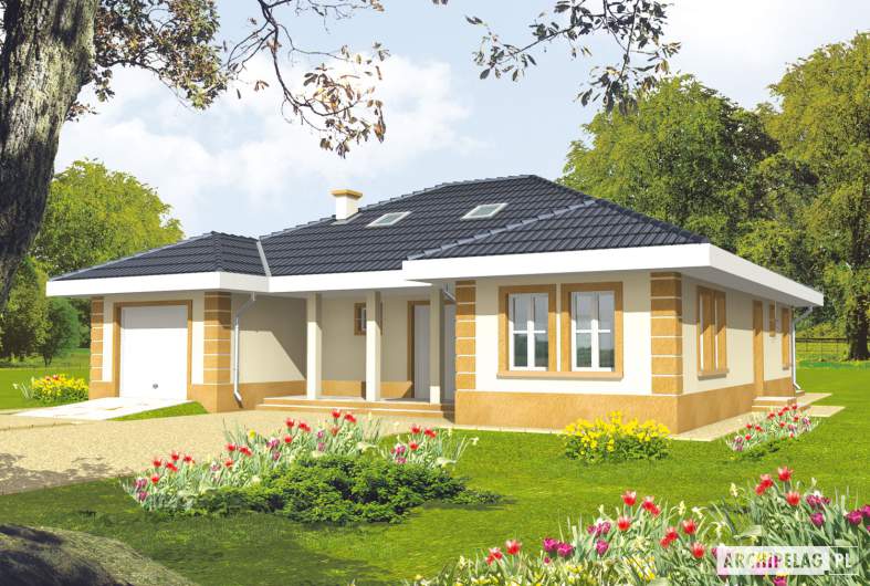 Projekt domu Linda G1 - wizualizacja frontowa