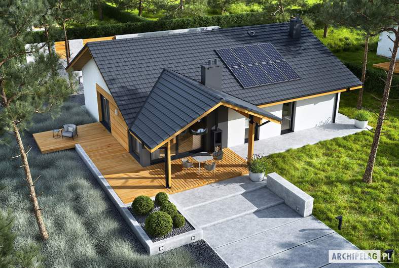 Projekt domu Mini 4 w. II - widok z góry