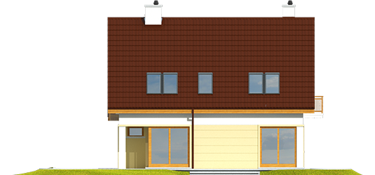 Tim III Mocca - Projekt domu Tim III Mocca - elewacja tylna