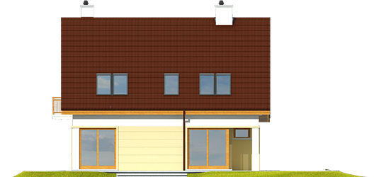 Tim III Mocca - Projekt domu Tim III Mocca - elewacja tylna