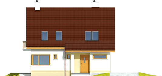 Tim III Mocca - Projekt domu Tim III Mocca - elewacja frontowa