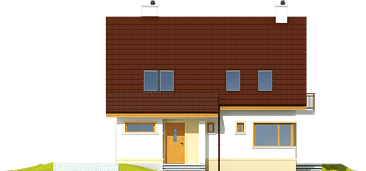 Tim III Mocca - Projekt domu Tim III Mocca - elewacja frontowa