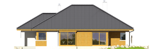 Glen G1 - Projekt domu Glen G1 - elewacja lewa