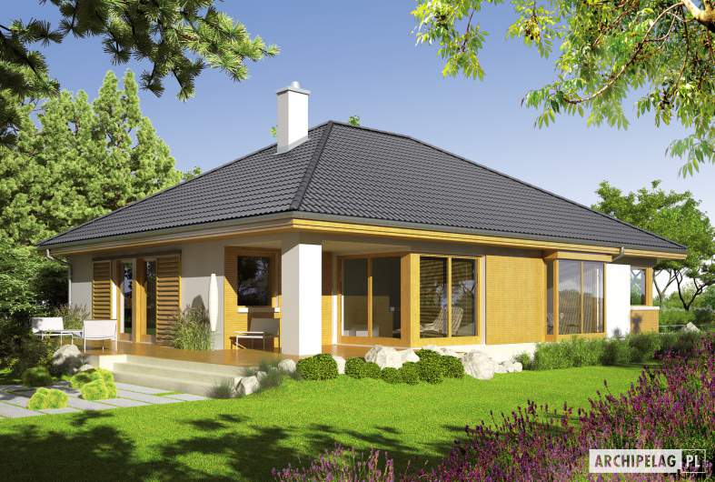 Projekt domu Glen G1 - wizualizacja ogrodowa