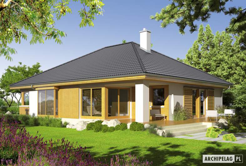 Projekt domu Glen G1 - wizualizacja ogrodowa
