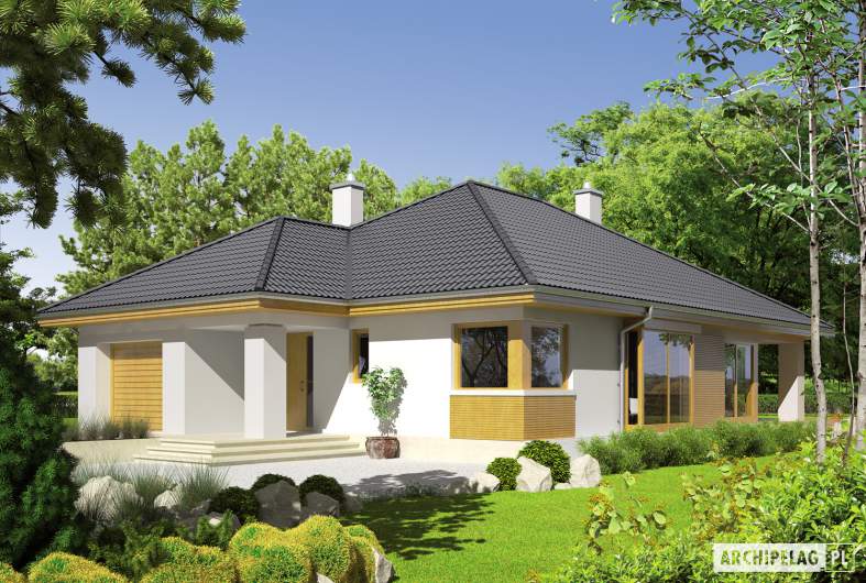 Projekt domu Glen G1 - wizualizacja frontowa