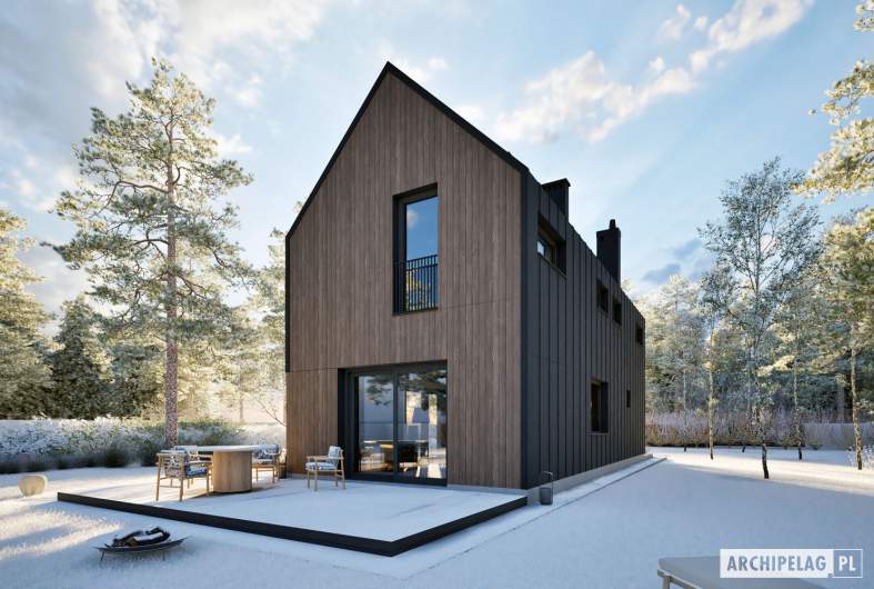 Projekt domu Moniczka IV (wersja B) - wizualizacja ogrodowa