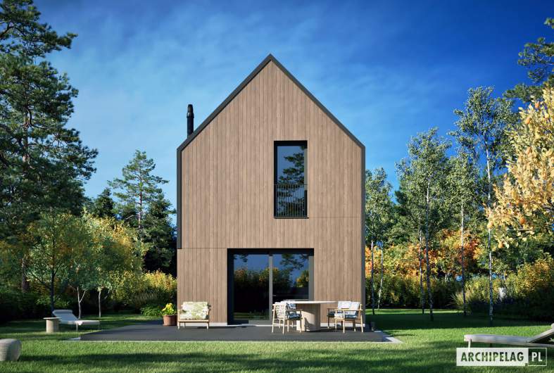 Projekt domu Moniczka IV (wersja B) - wizualizacja ogrodowa