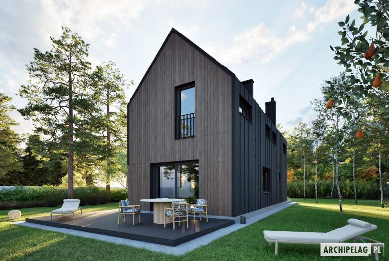 Projekt domu Moniczka IV (wersja B) - wizualizacja ogrodowa