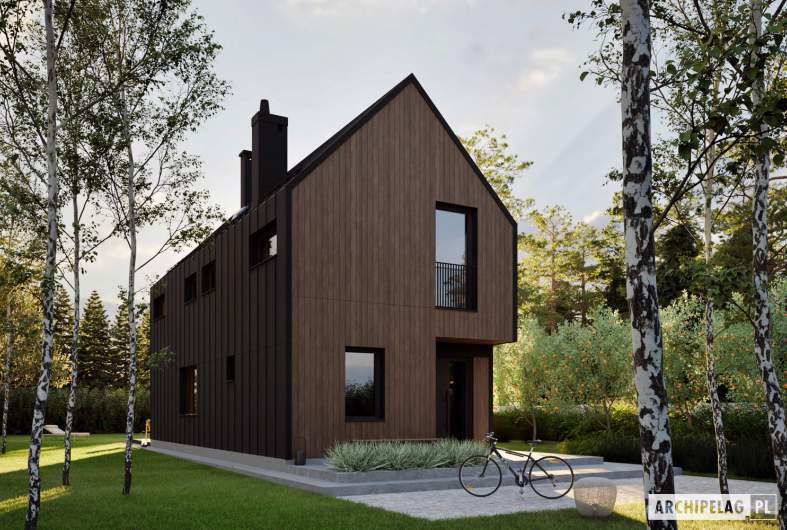 Projekt domu Moniczka IV (wersja B) - wizualizacja frontowa