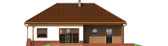 Theodor G1 - Projekt domu Teosia G1 - elewacja tylna