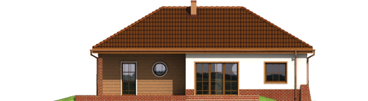 Theodor G1 - Projekt domu Teosia G1 - elewacja tylna