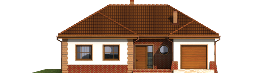 Theodor G1 - Projekt domu Teosia G1 - elewacja frontowa