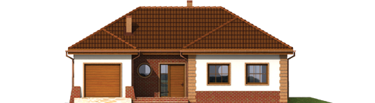 Theodor G1 - Projekt domu Teosia G1 - elewacja frontowa