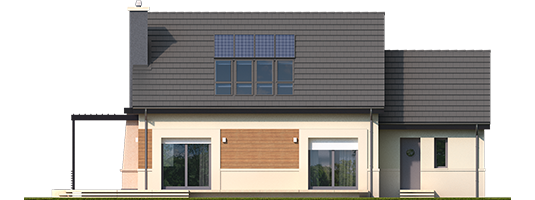 Nicki II G1 ENERGO - Projekt domu Niki II G1 ENERGO - elewacja tylna