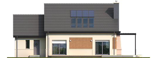 Nicki II G1 ENERGO - Projekt domu Niki II G1 ENERGO - elewacja tylna