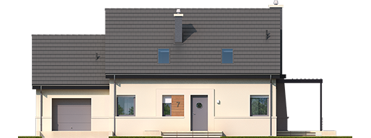 Nicki II G1 ENERGO - Projekt domu Niki II G1 ENERGO - elewacja frontowa