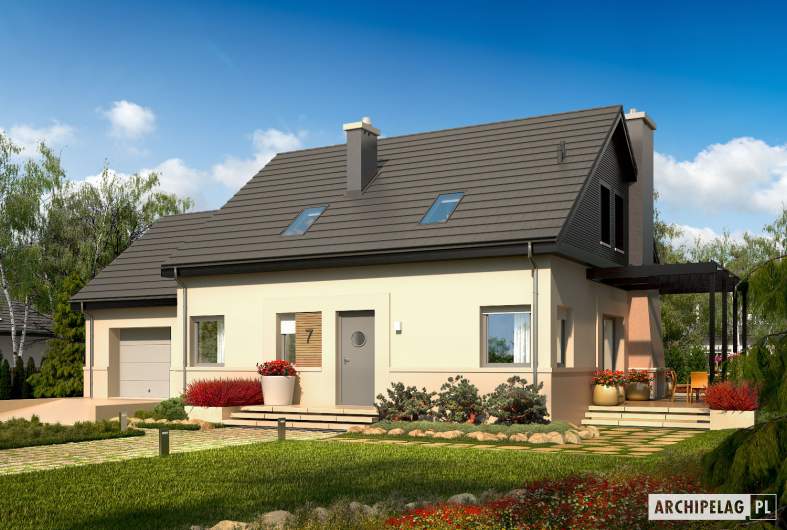 Projekt domu Niki II G1 ENERGO - wizualizacja frontowa