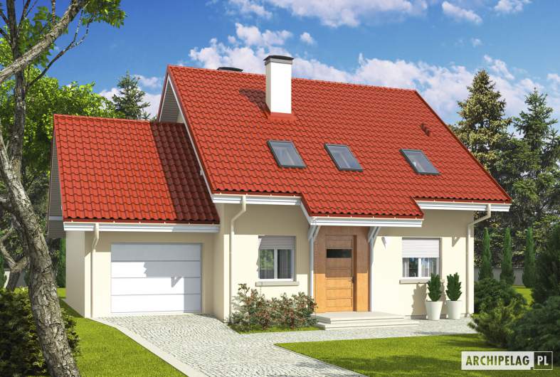 Projekt domu Morena G1 - wizualizacja frontowa